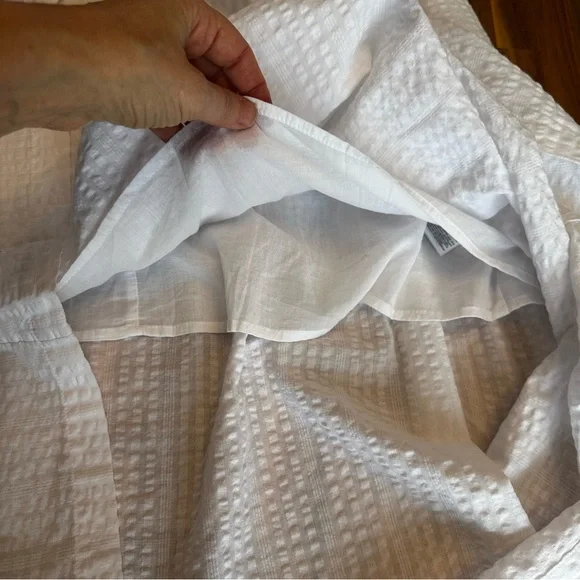 Old Navy Womens Cottagecore Tiered Seersucker All Day Midi‎ Dress Size S White - Picture 11 of 15